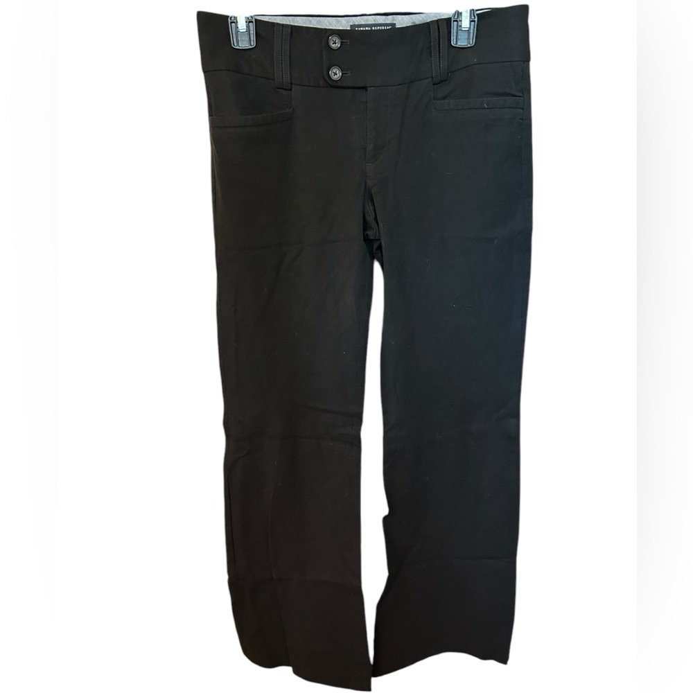 Banana Republic sz 6 The Sloan Fit Pants Flat front  black stretchy - Picture 2 of 12